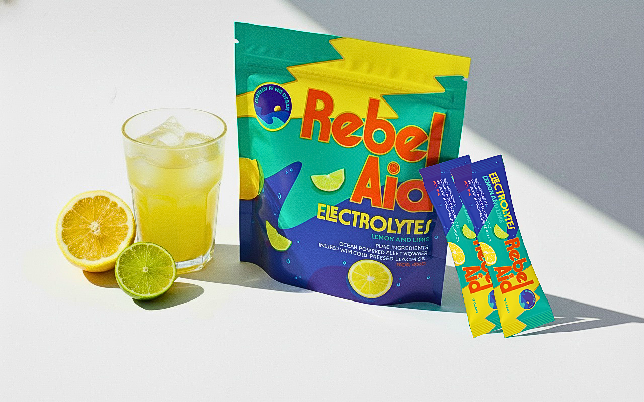 Rebel Aid Lemon/Lime Electrolyte Drink Powder (14 sticks)