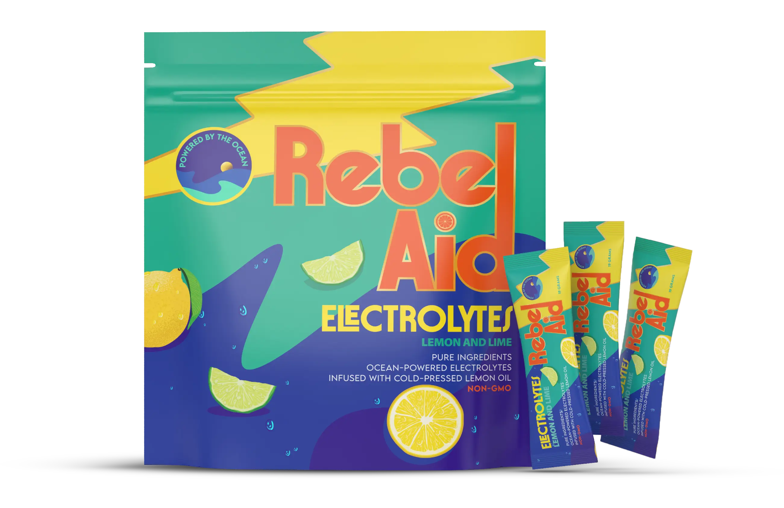 Rebel Aid Lemon/Lime Electrolyte Drink Powder (14 sticks)