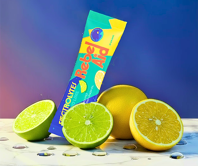 Rebel Aid Lemon/Lime Electrolyte Drink Powder (14 sticks)